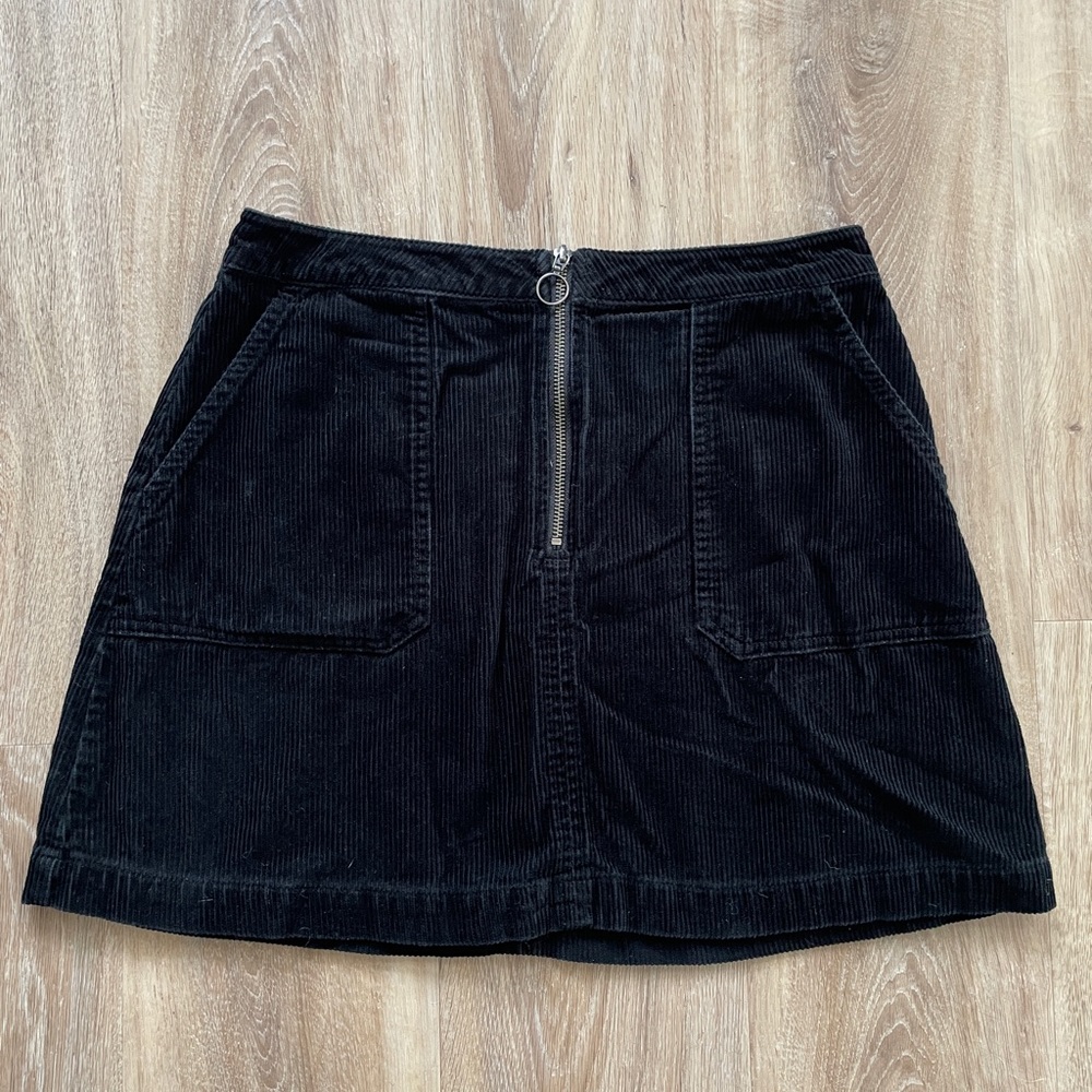 BP black corduroy mini skirt